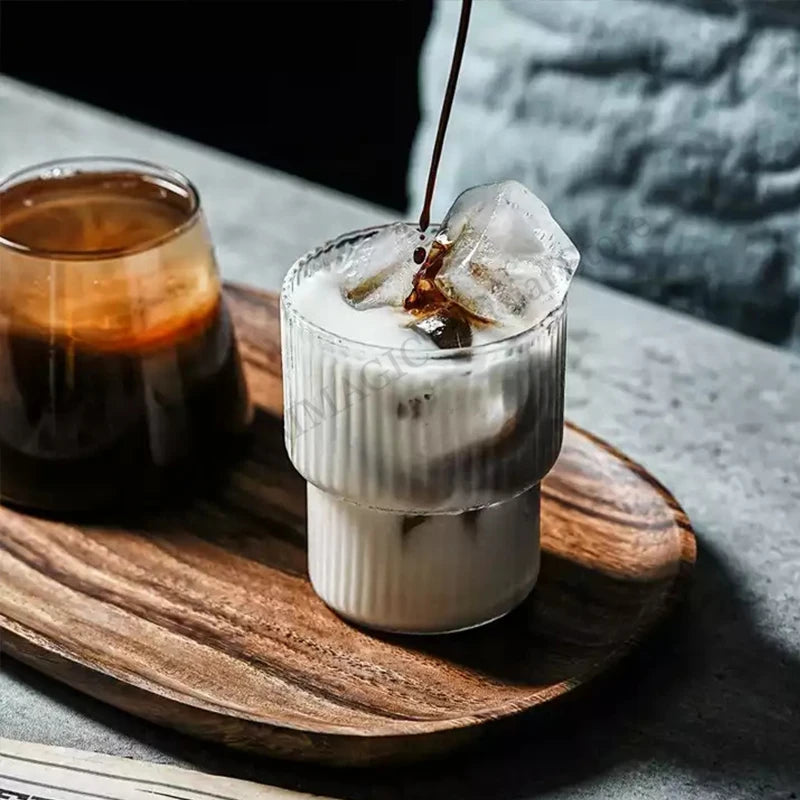 Glass Cup High Borosilicate Heat-resistant Latte Coffee Mug Cold Drinkware Water Cups Milk Beer Juice Tea Cup Whiskey Wine Glass