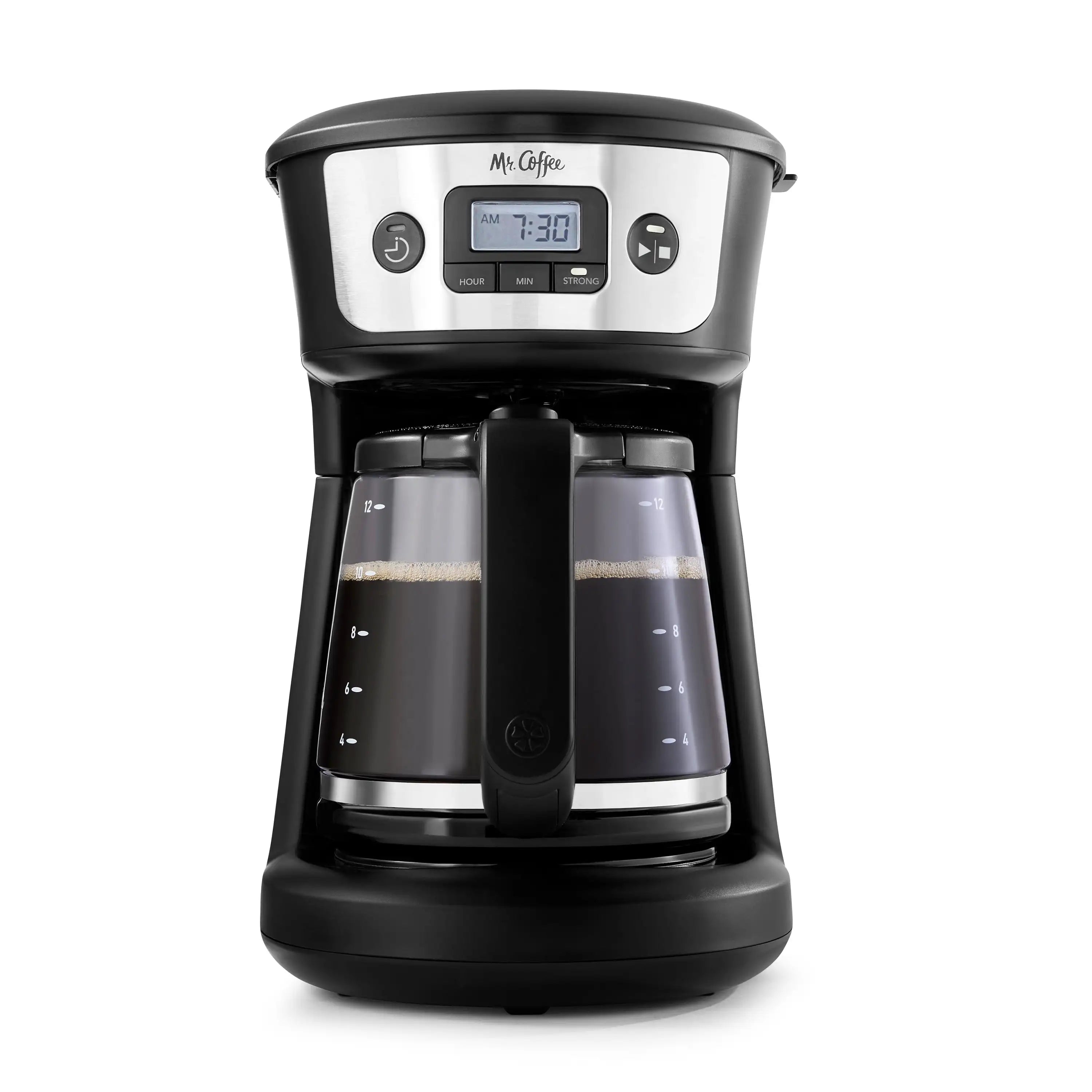 Programmable Coffee Maker with Strong Brew Selector