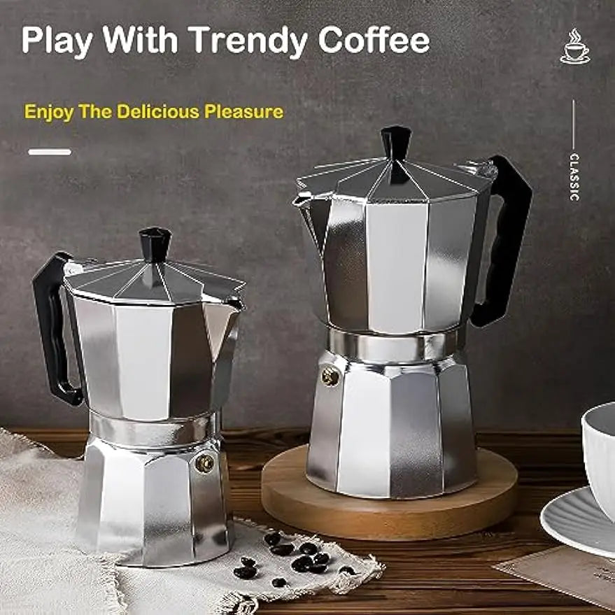 Mocha Coffee Pot Espresso Coffee Maker Brewer Home Hand-brewed Octagonal Mokka Pot Kitchen Coffee Accessories