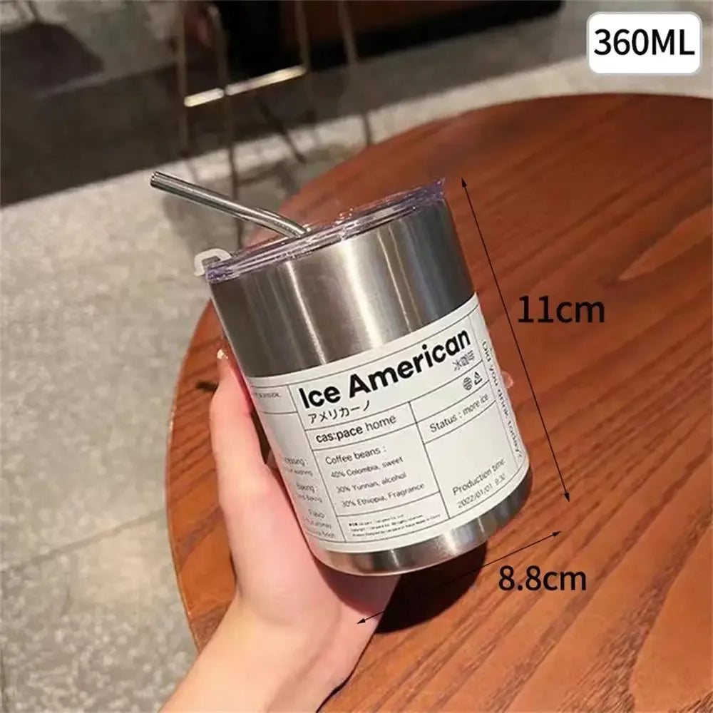 Coffee Cup Thermos 304 Stainless Steel Double -layer