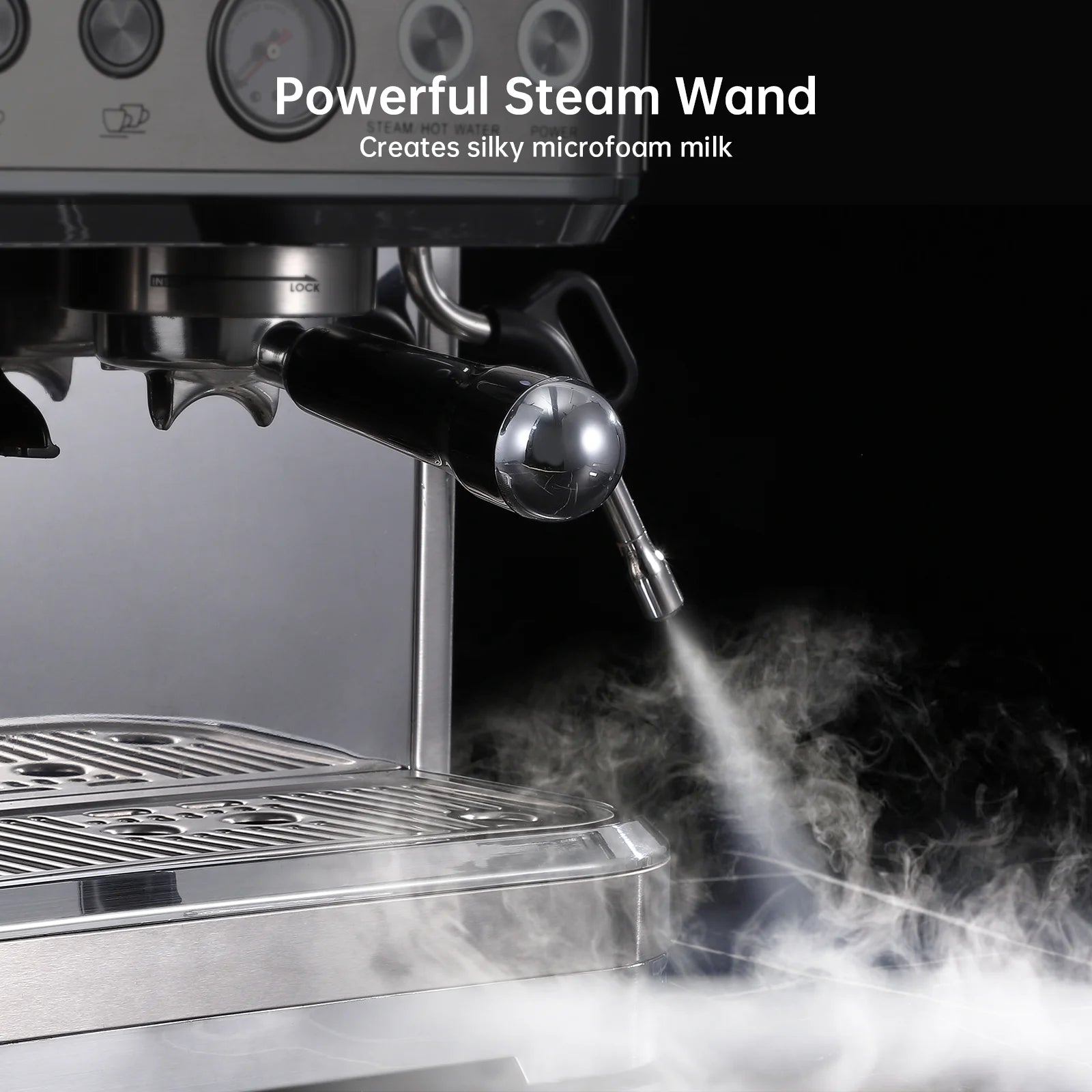 15 Bar Automatic Espresso Coffee Machine with Milk Frother and Grinder, Coffee Maker , 2.5L Water Tank