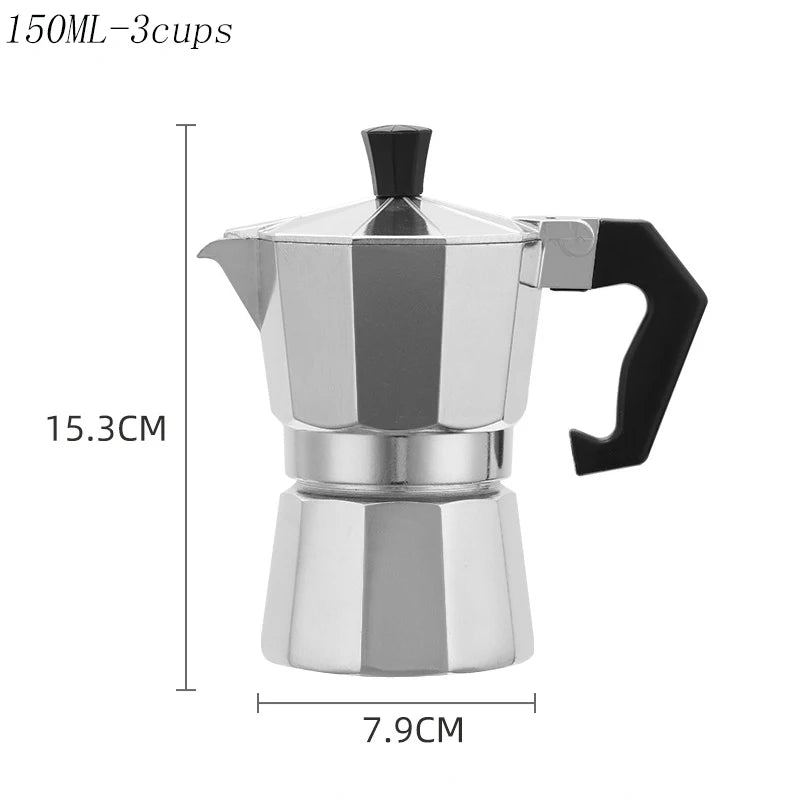 Mocha Coffee Pot Espresso Coffee Maker Brewer Home Hand-brewed Octagonal Mokka Pot Kitchen Coffee Accessories