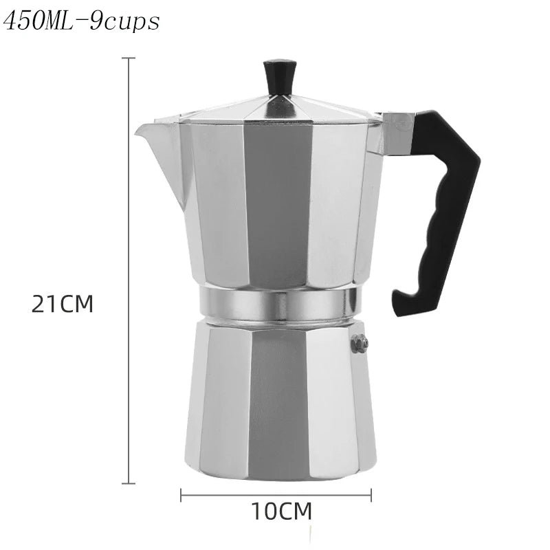Mocha Coffee Pot Espresso Coffee Maker Brewer Home Hand-brewed Octagonal Mokka Pot Kitchen Coffee Accessories