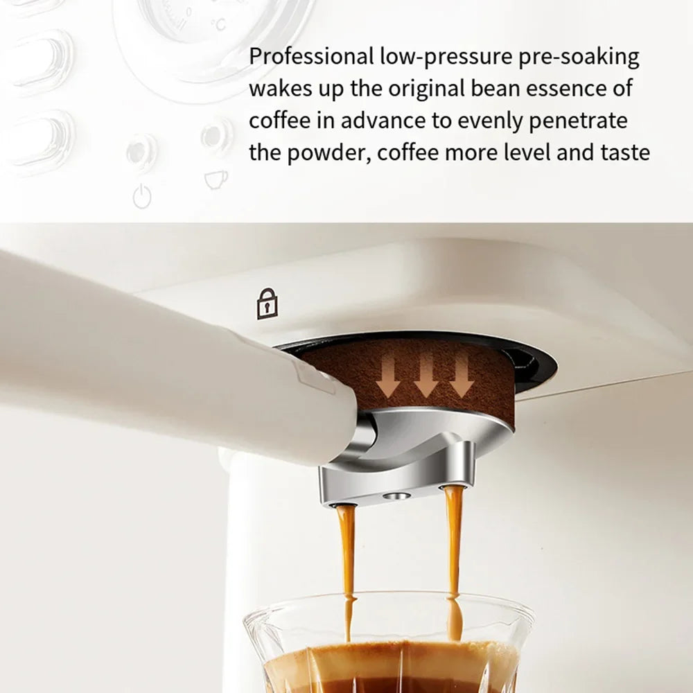 Professional 20-Bar Espresso Coffee Machine with Milk Frother for Espresso, Latte and Cappuccino