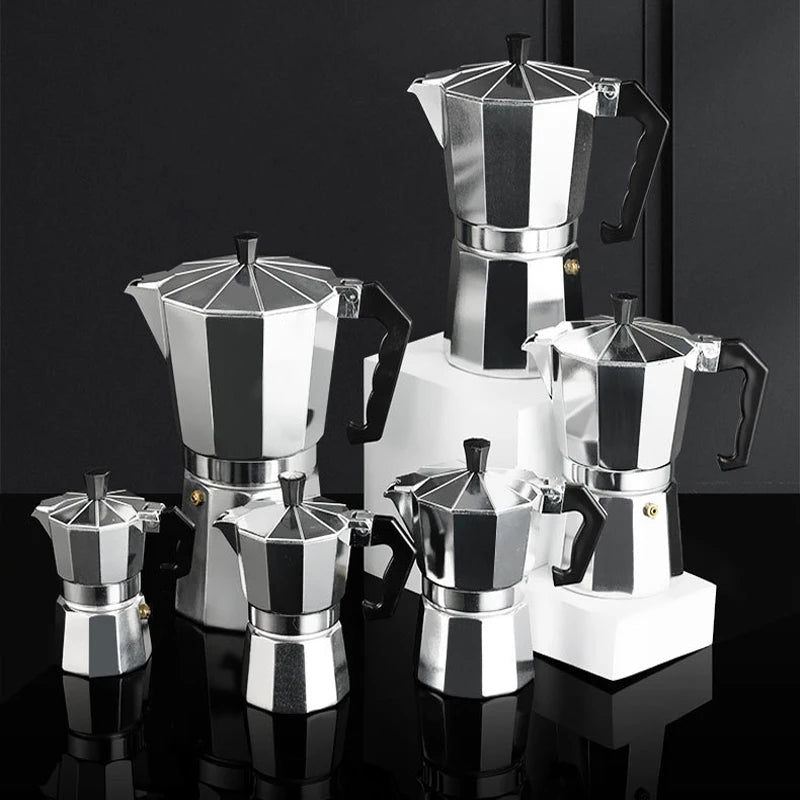 Mocha Coffee Pot Espresso Coffee Maker Brewer Home Hand-brewed Octagonal Mokka Pot Kitchen Coffee Accessories