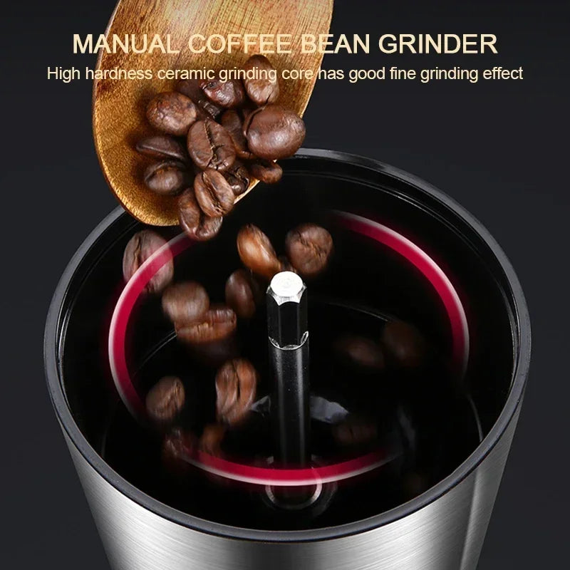 6-8 Adjustable Manual Coffee Grinder Portable
