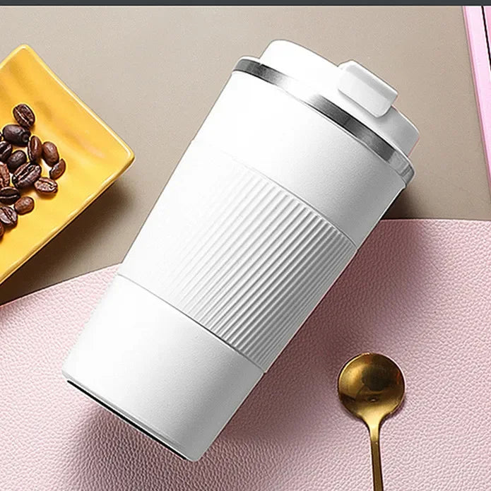 380ml/510ml Cups Stainless Steel Coffee Thermos Mug with Non-slip Case Car Vacuum Flask Travel Insulated Water Bottle