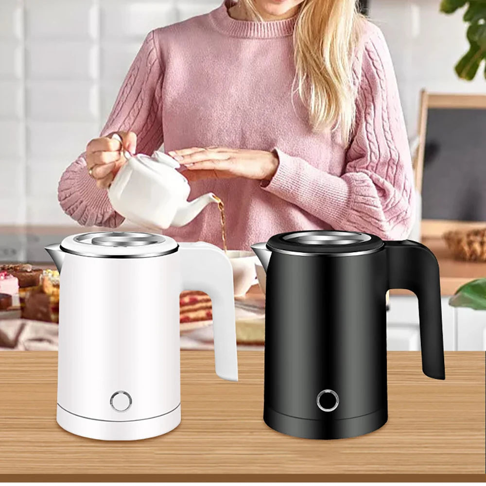 Travel Electric Kettle Tea Coffee 0.8L Stainless Steel