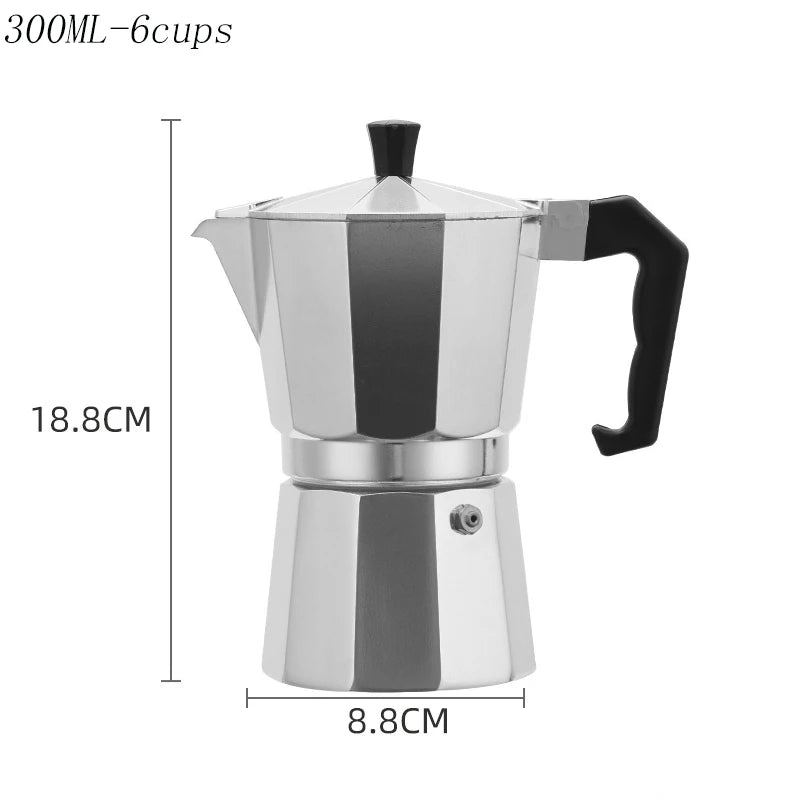 Mocha Coffee Pot Espresso Coffee Maker Brewer Home Hand-brewed Octagonal Mokka Pot Kitchen Coffee Accessories