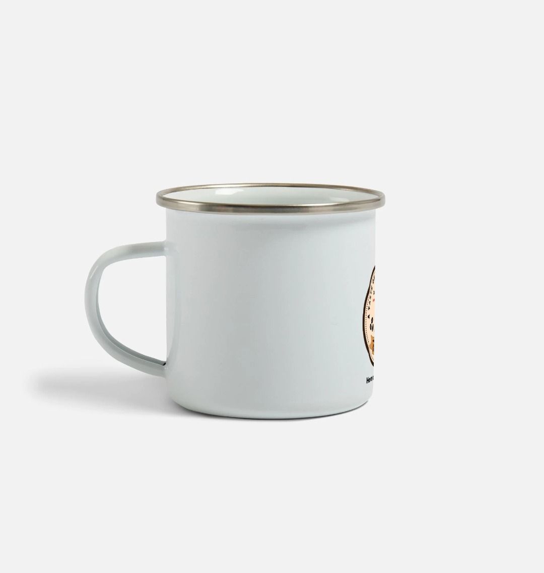 Enamel Cup with Coffee Zest logo